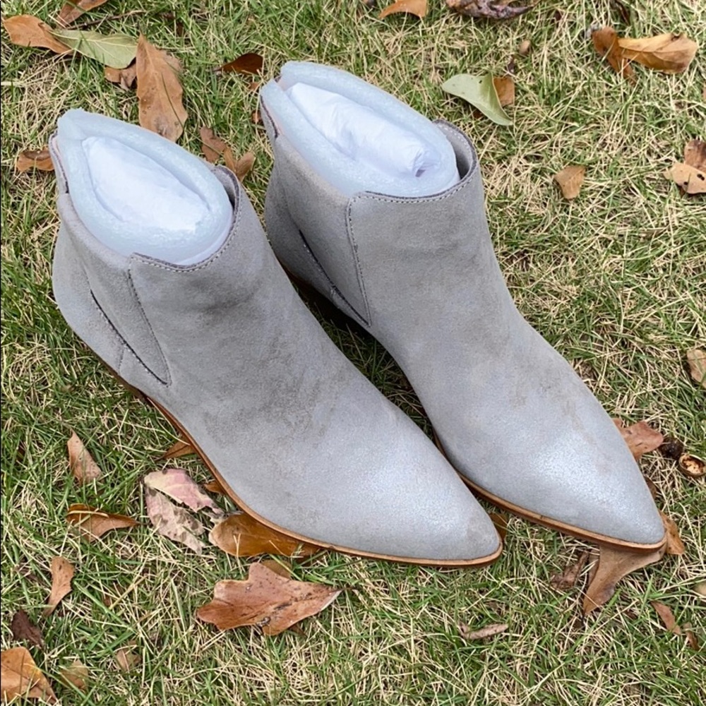 Sole Society So-Lilianna Shimmer Leather Booties